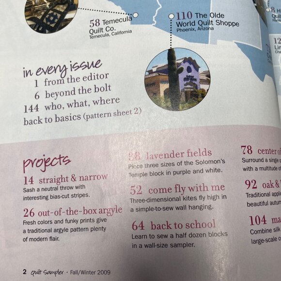 Quilt Sampler Magazine Better Homes and Garden Fall Winter 2009 u Creative Colle - Picture 7 of 12